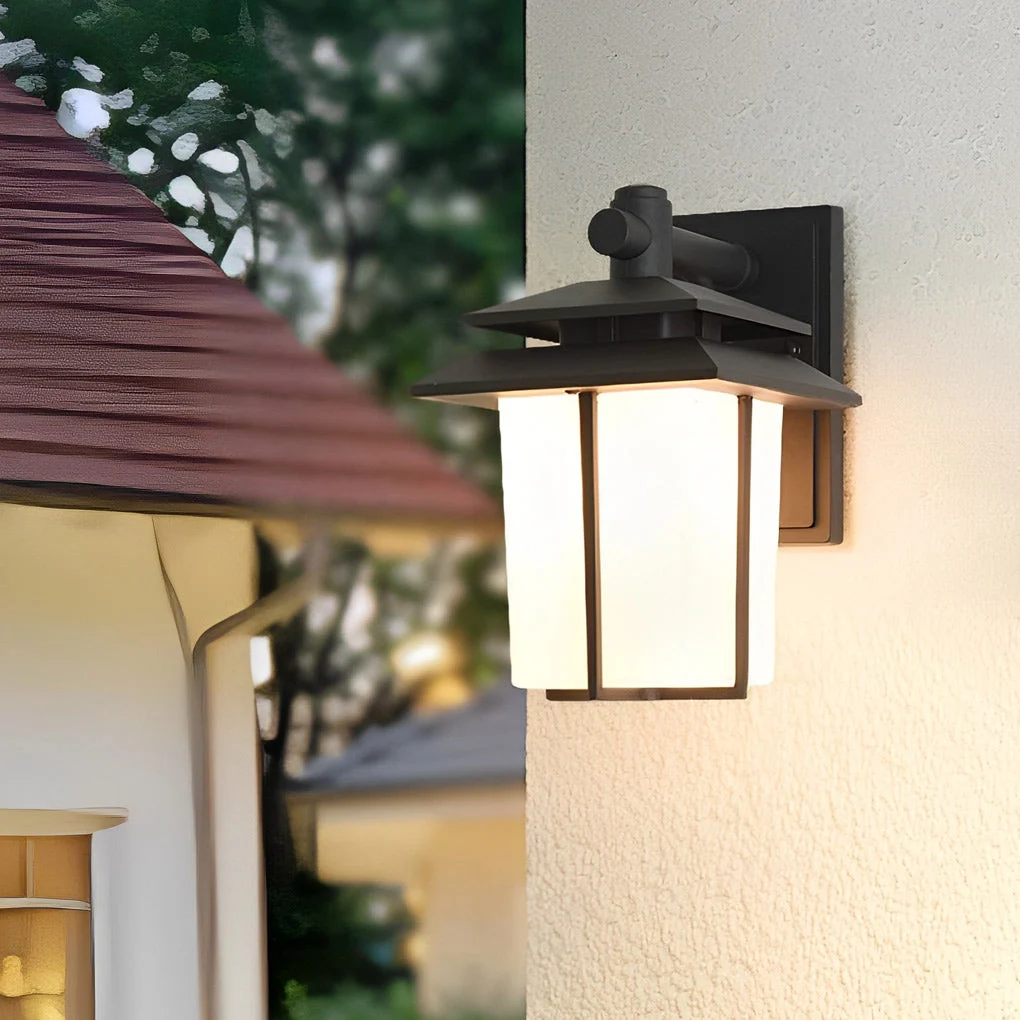 Vintage Glass Aluminum Waterproof European Style Outdoor Wall Sconces Lighting-Homelova