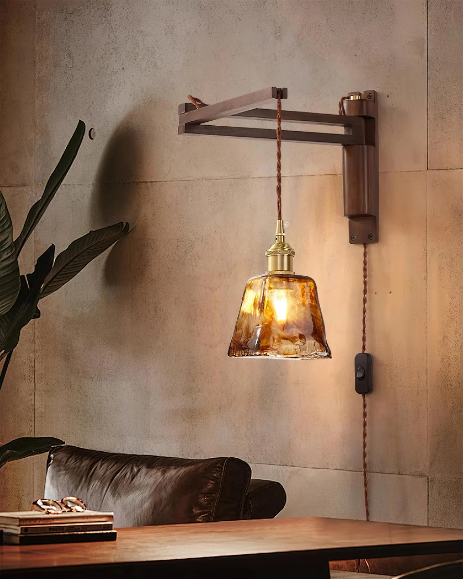 Vintage Maria Plug In Wall Lamp-Homelova