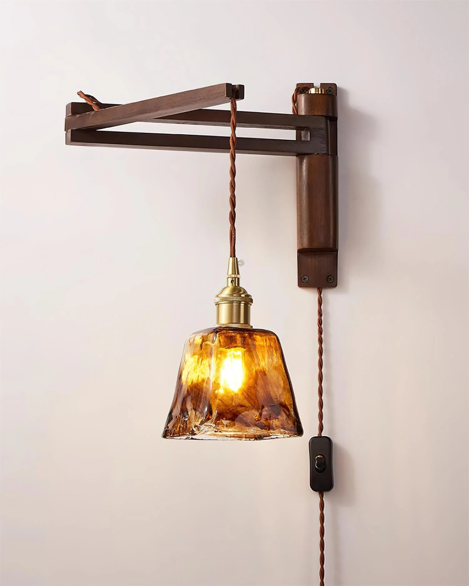 Vintage Maria Plug In Wall Lamp-Homelova