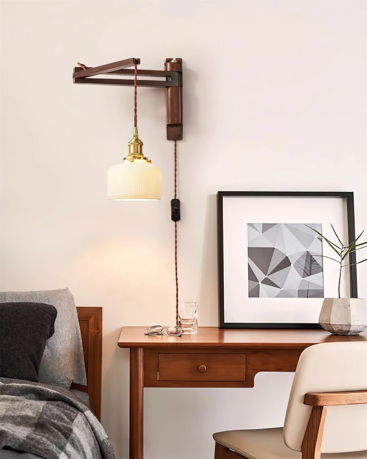 Vintage Maria Plug In Wall Lamp-Homelova