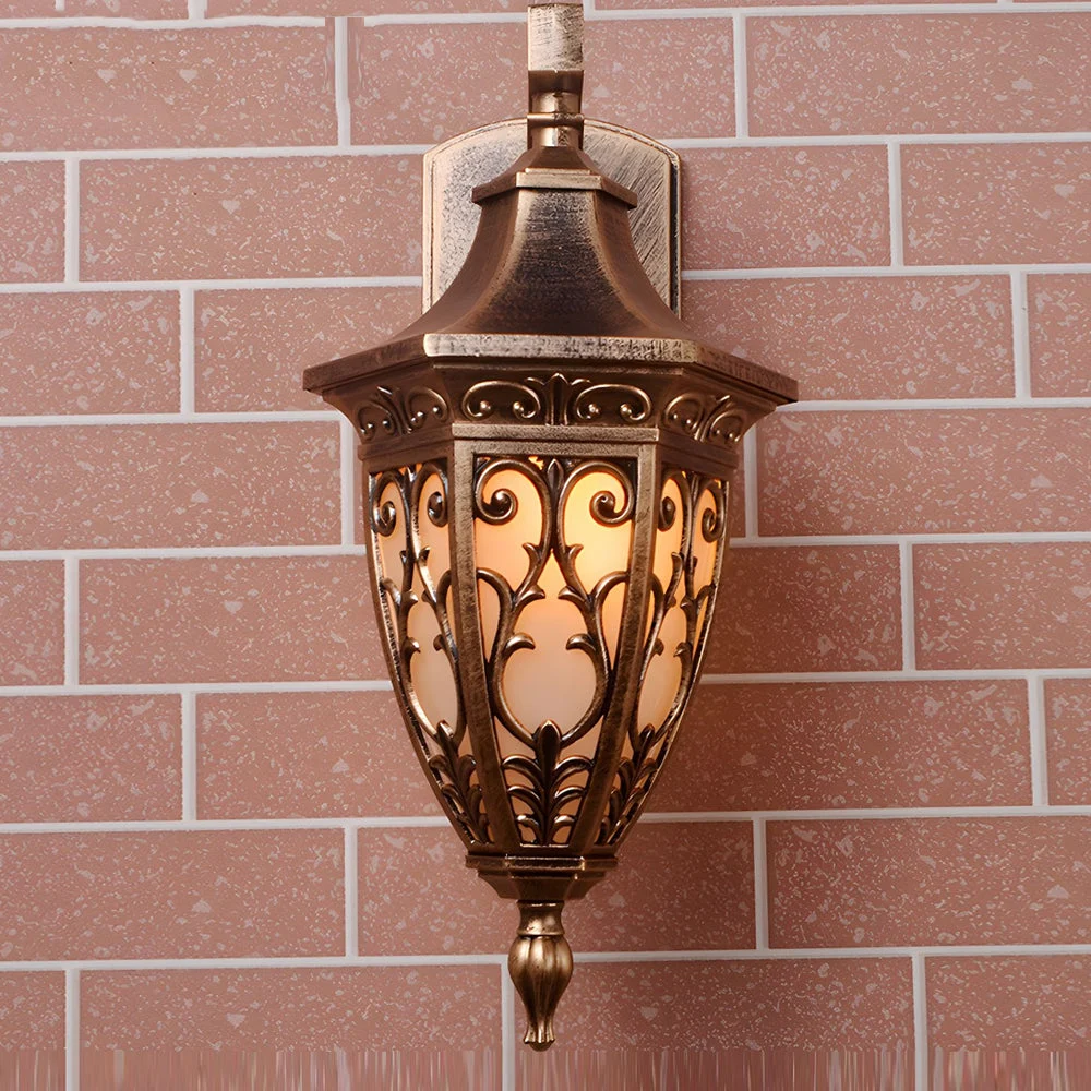 Outdoor Vintage Bronze Wall Light 1-light Wall-Mount Lantern-Homelova