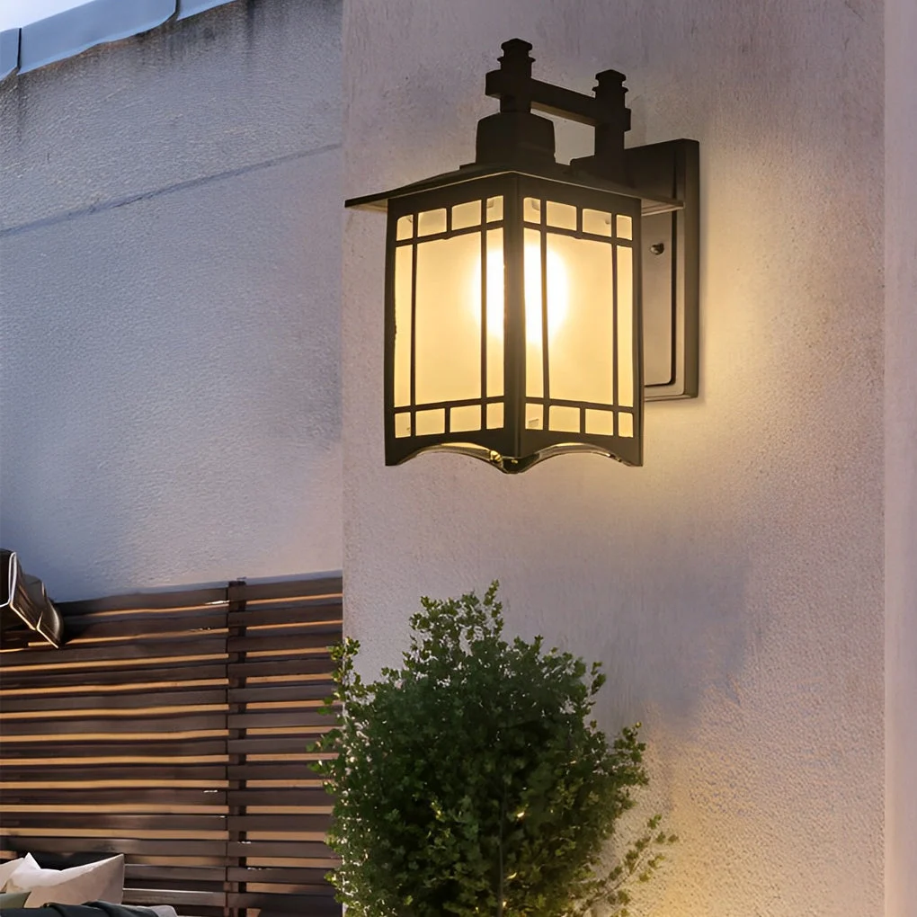 Retro Waterproof LED Vintage Solar Wall Lamp with Remote Wall Sconce Lighting-Homelova