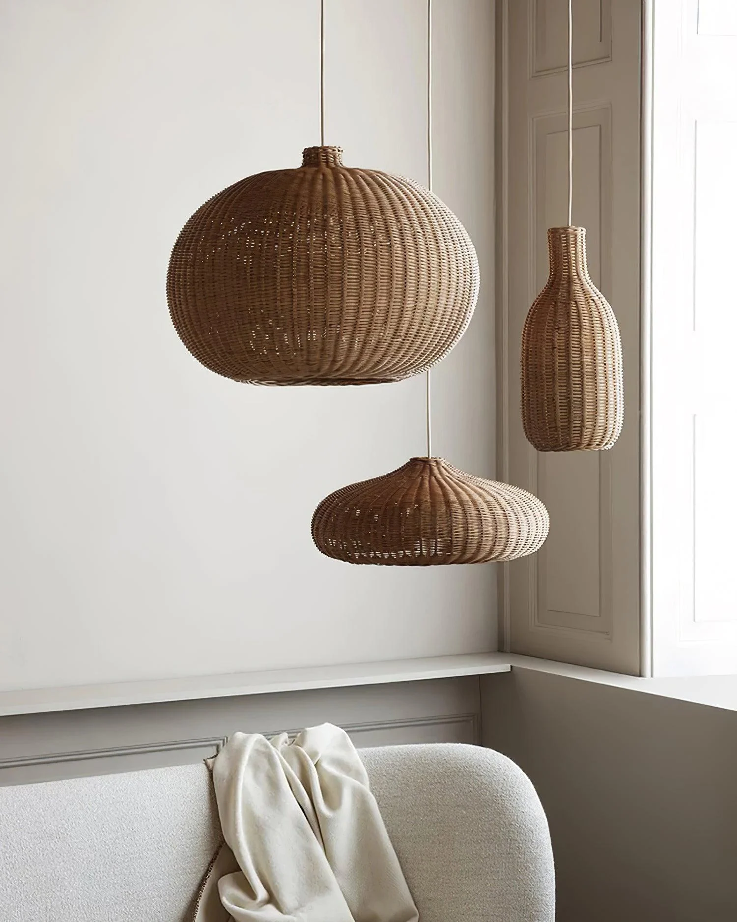 Vintage Rattan Pendant Lamp-Homelova