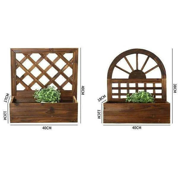 Vintage Wooden Outdoor Farmhouse Wall Planter-Homelova