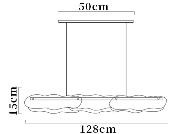 Water Ripple Glass Island Chandeliers