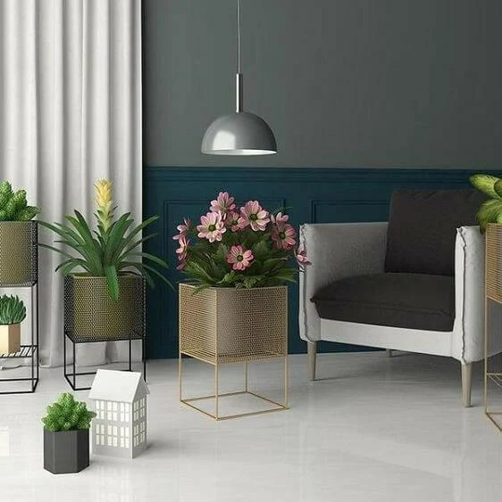 Zane - Modern Nordic Iron Mesh Planter Box-Homelova