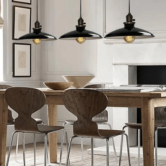 Zelus - Vintage Retro Metal Shade Hanging Lamp-Homelova