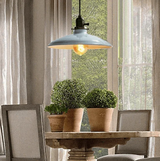 Zelus - Vintage Retro Metal Shade Hanging Lamp-Homelova