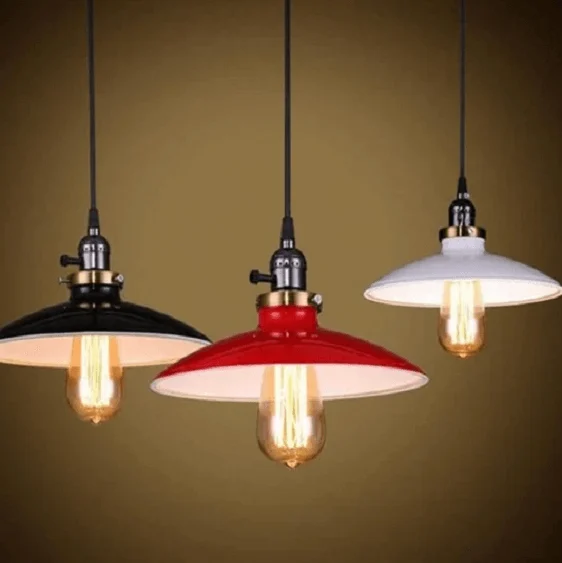 Zelus - Vintage Retro Metal Shade Hanging Lamp-Homelova