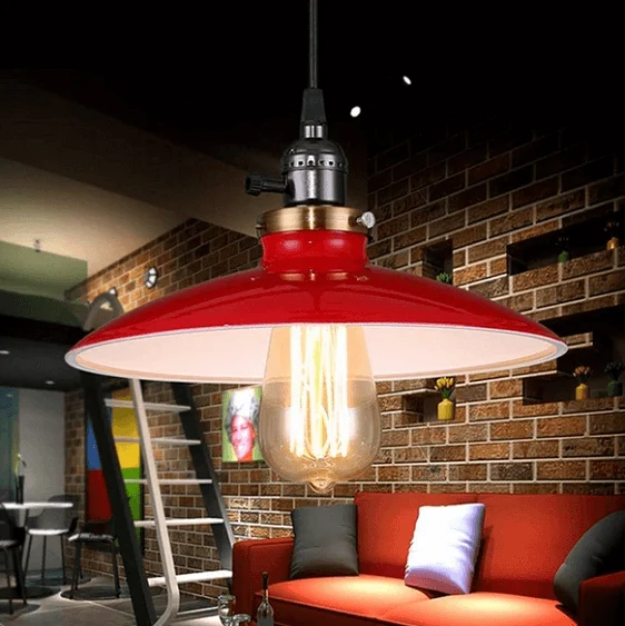 Zelus - Vintage Retro Metal Shade Hanging Lamp-Homelova