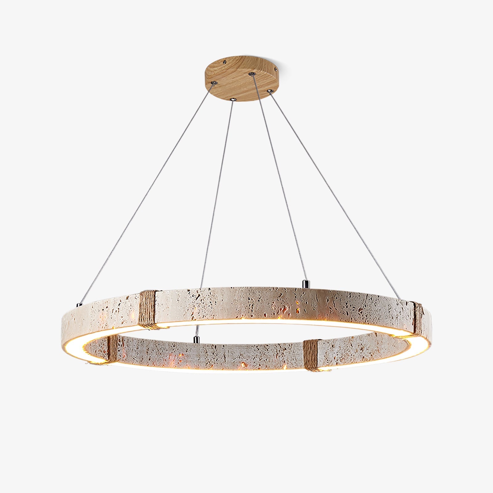 Circle Travertine Pendant Lamp-Homelova