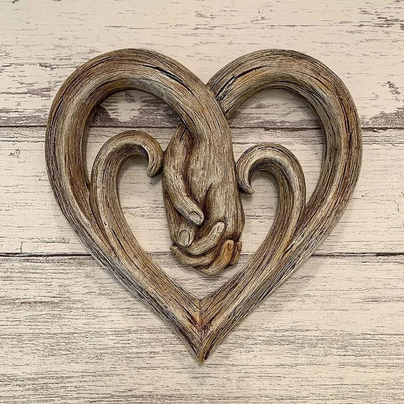 Heart-Shaped Wooden Wall Decoration-Homelova