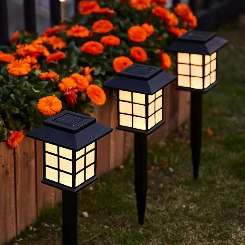 Lantern - Style Solar Garden Lights - Waterproof Led Path Lighting For Outdoor Areas-Homelova