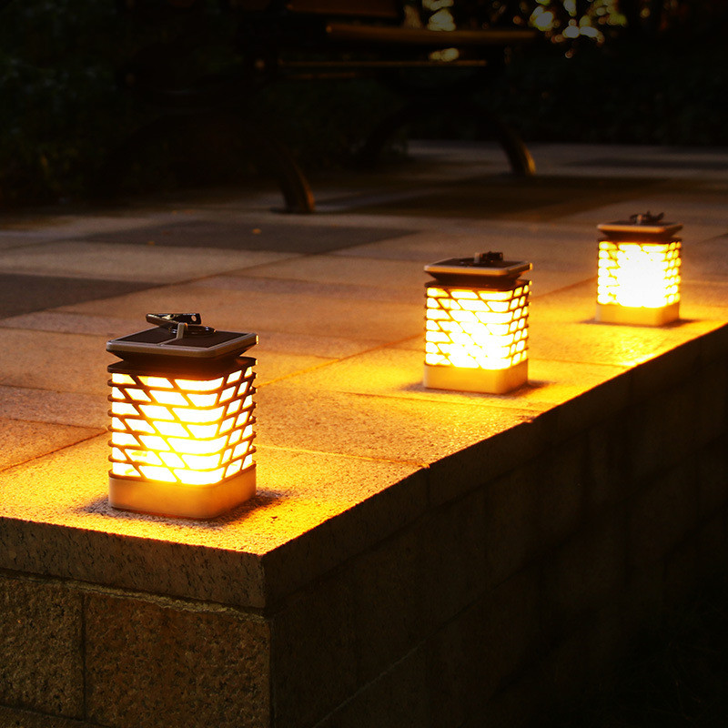 Solar Led Garden Lantern With Groove Design - Decorative Outdoor Lighting For The Garden-Homelova