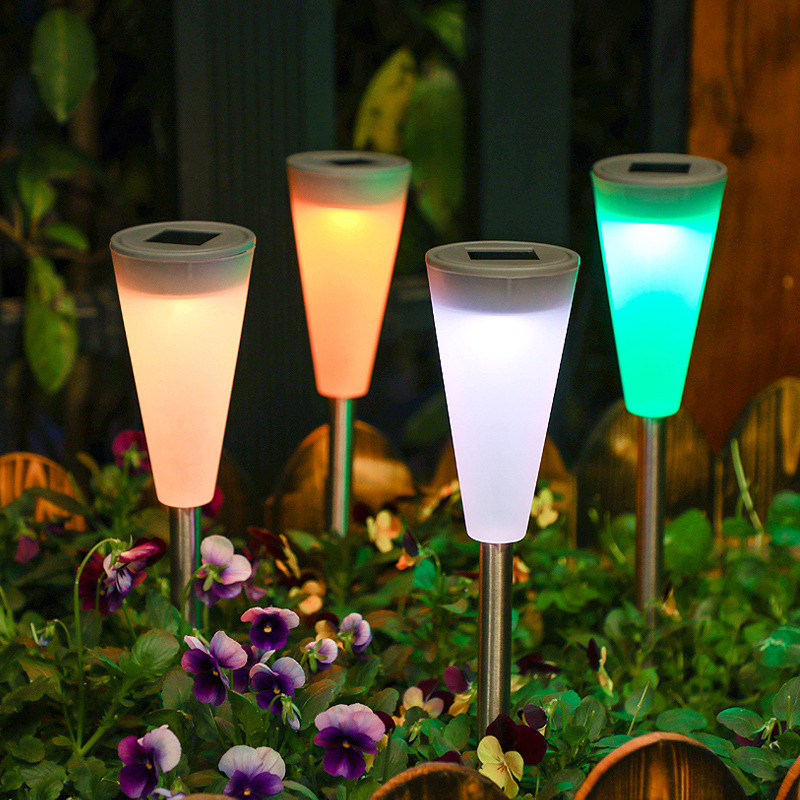 Solar Led Garden Light With Colour Change - Decorative Outdoor Lighting For Flower Beds And Paths-Homelova