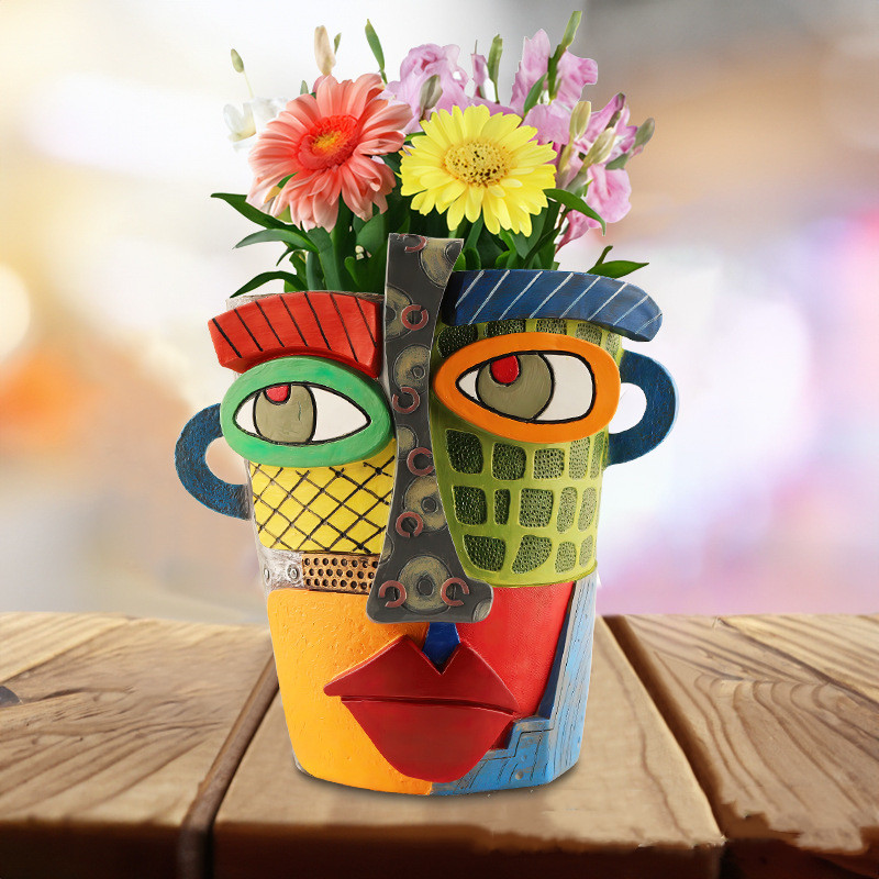 Colourful Face Flower Pot - Creative Decoration for the Home and Garden-Homelova