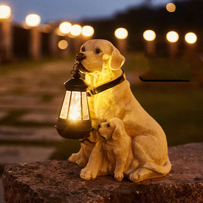 Solar LED Dog Figurine for the Garden-Homelova