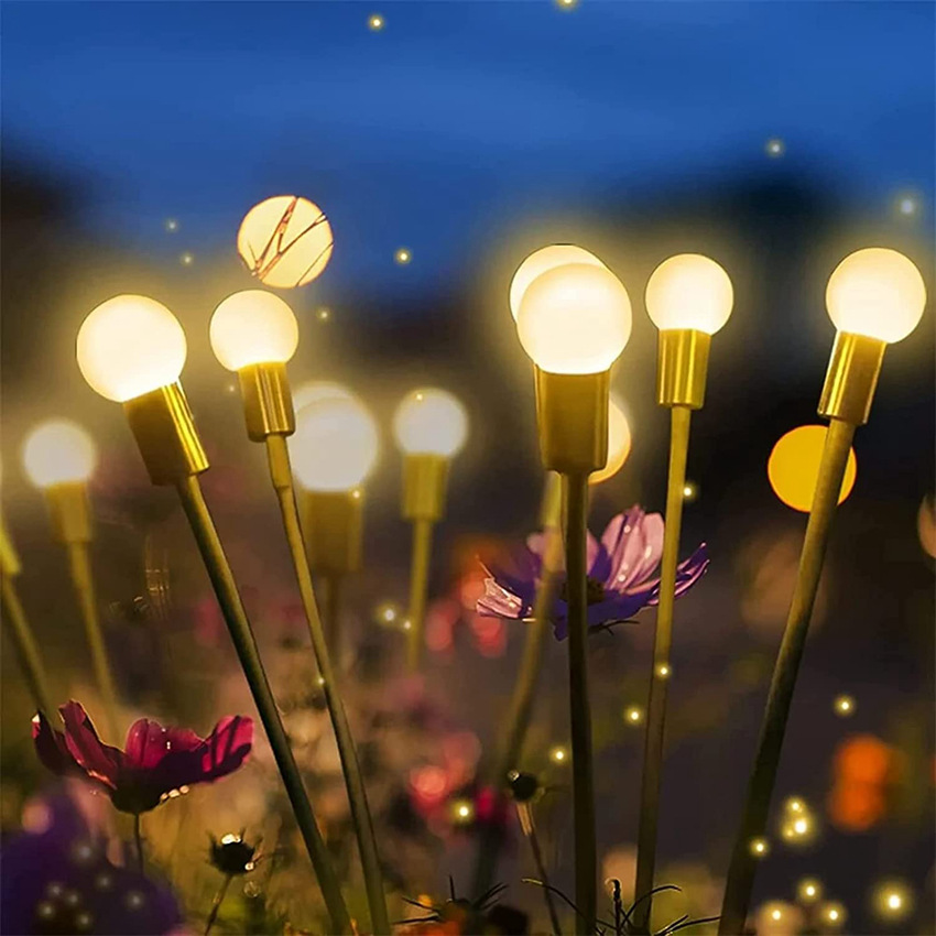 Led Solar Garden Light With Flexible Light Spheres - Waterproof Decorative Light For Flower Beds And Paths-Homelova