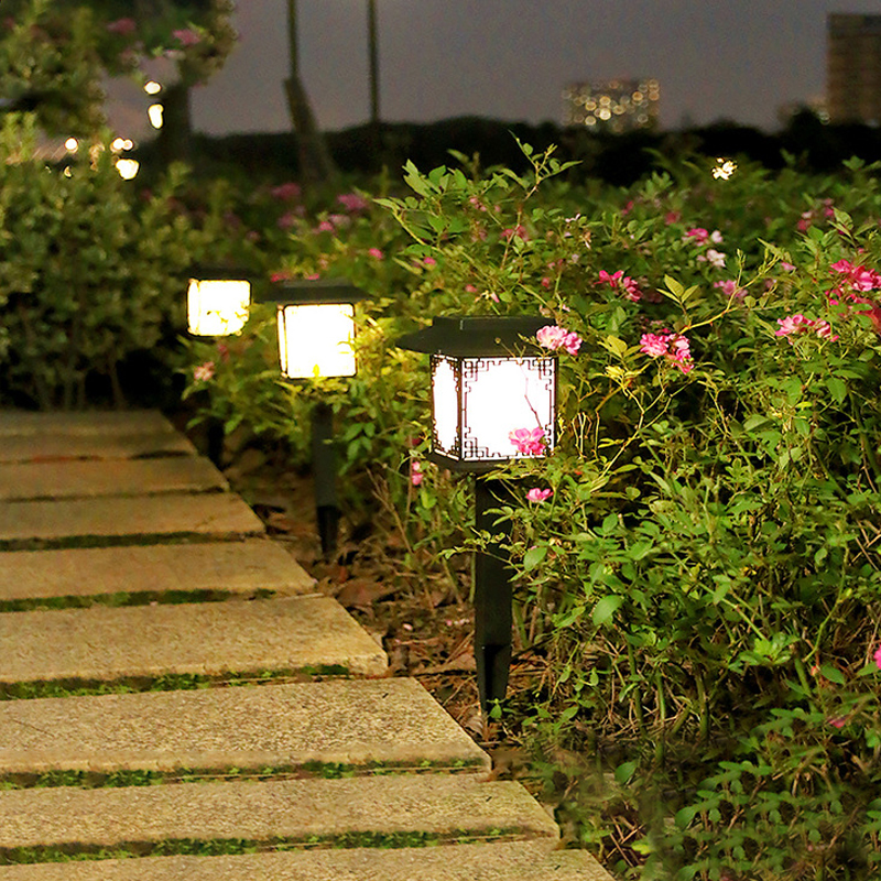 Solar Led Garden Lamp - Large Square Lamp With Warm Light And Dual Use-Homelova
