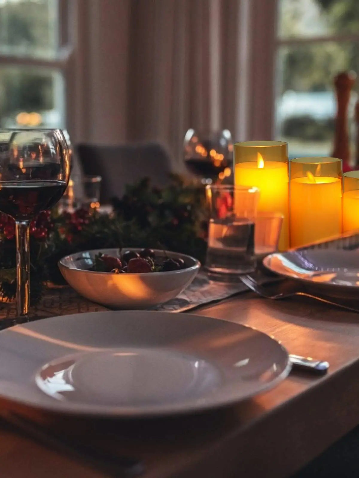 Battery - Operated Led Tea Lights With Warm White Flickering Effect-Homelova