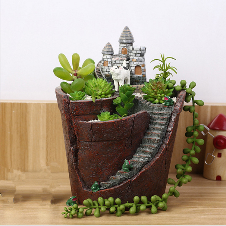 Succulent Decorative Flower Pot for Mini Garden - Bonsai Plant Pot for Micro Landscape and Garden-Homelova