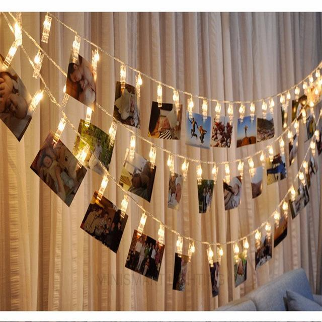 Led Photo Clip Light Chain With Battery Operation - Colour - Changing Lights For Decoration And Photo Presentation-Homelova