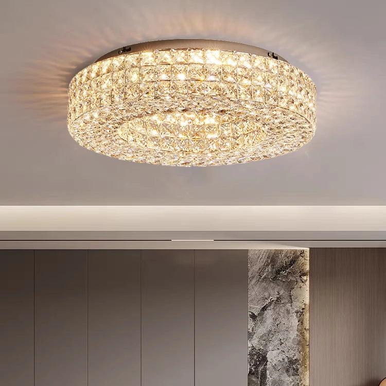 Bacci Crystal Ceiling Light Fixture-Homelova