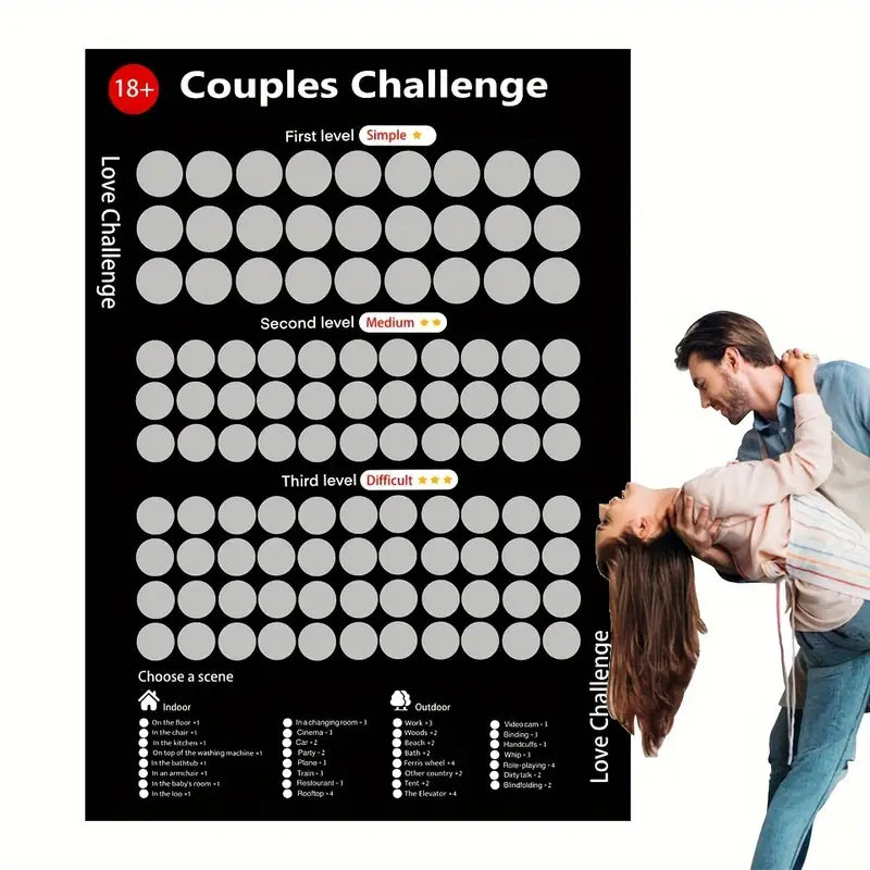 Love Challenge Scratch Cards For Couples-Homelova