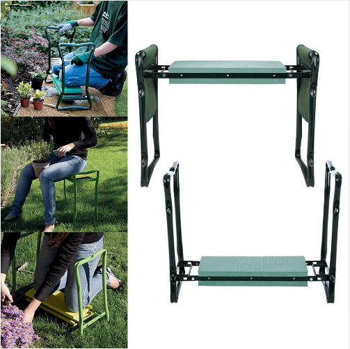 Garden Stool with Bag - Foldable Seat and Workstation for Gardening-Homelova