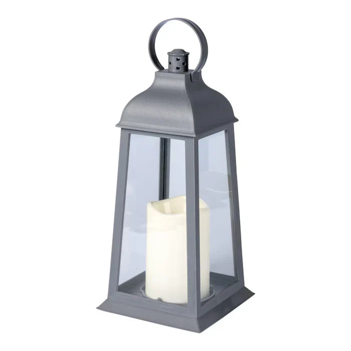 Led Lantern in a Set - 2 Pieces with Realistic Candle Flickering for Indoors and Outdoors-Homelova