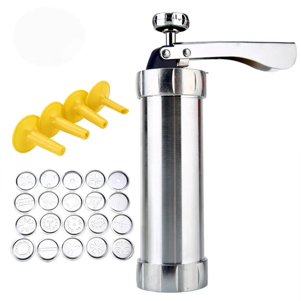 Stainless Steel Biscuit Press With Attachments For Creative Biscuits And Pastries-Homelova