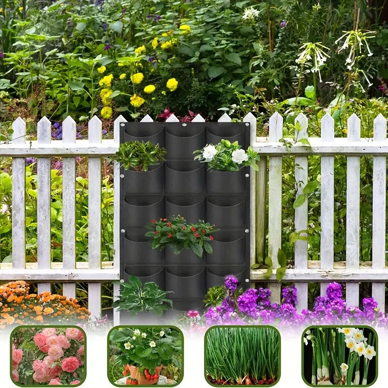 Felt Plant Bag for Vertical Wall Mounting - Three - Dimensional , Non - Woven Plant Bag-Homelova