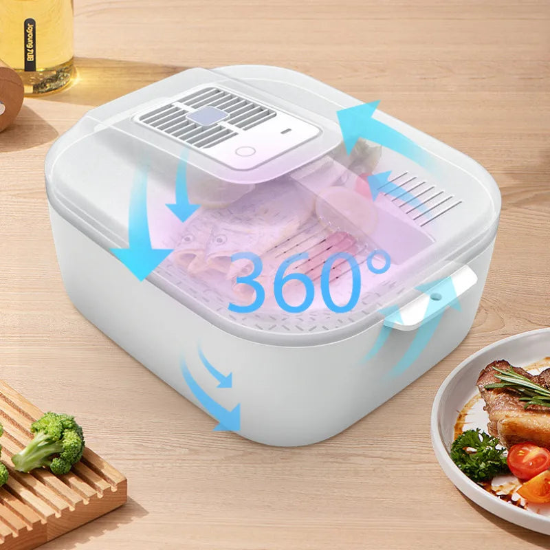 Multifunctional Fruit And Vegetable Cleaning Box - Automatic Cleaner With Drainer Basket And Storage Lid-Homelova