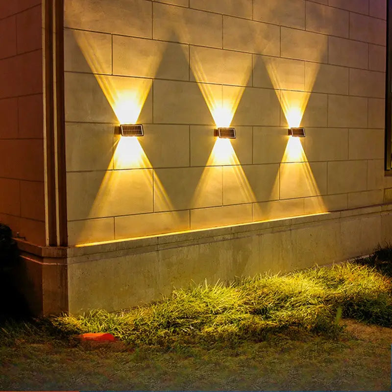 Solar Led Outdoor Wall Light With Up & Down Effect - Modern Wall Lighting For Garden And Patio-Homelova