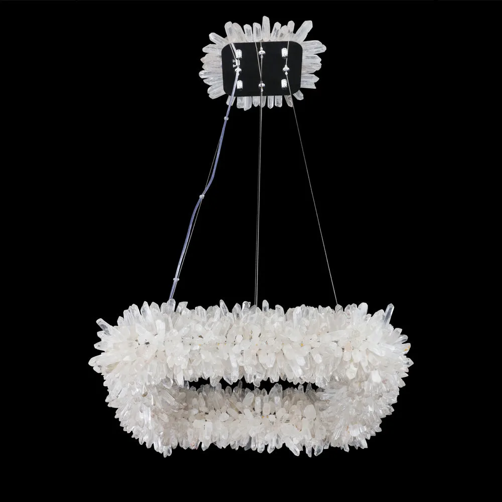 24'' Square Modern Geode Quartz Crystal Chandelier-Homelova