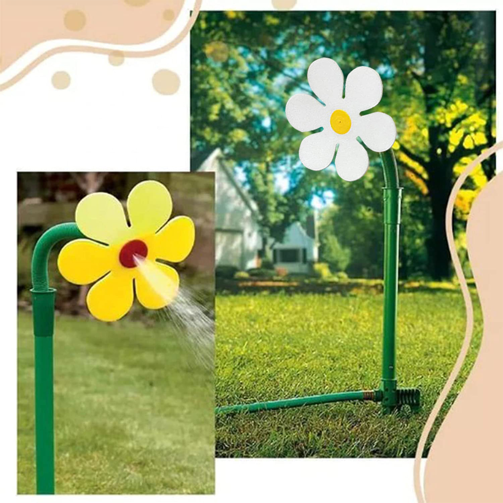 Dancing Daisy Sprinkler - Fun Lawn Sprinkler for Garden and Pets-Homelova
