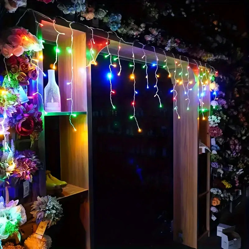 Led Starry Sky Icicle Fairy Lights - Decorative Light Curtains For Christmas And Garden-Homelova