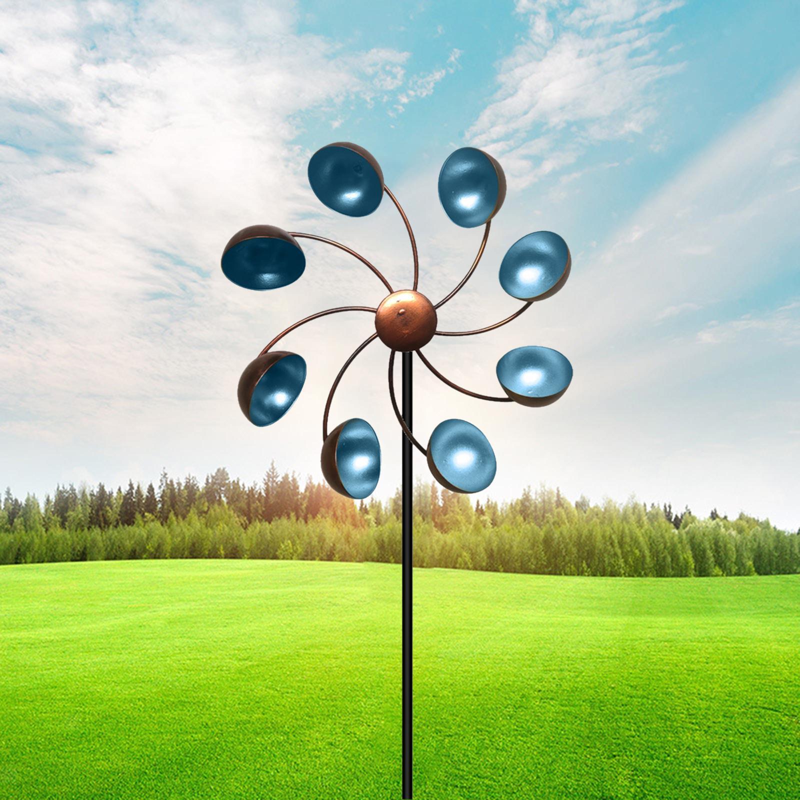 Decorative Garden Windmill with Metal Flowers - Colourful Wind Chime for Outdoor Use-Homelova