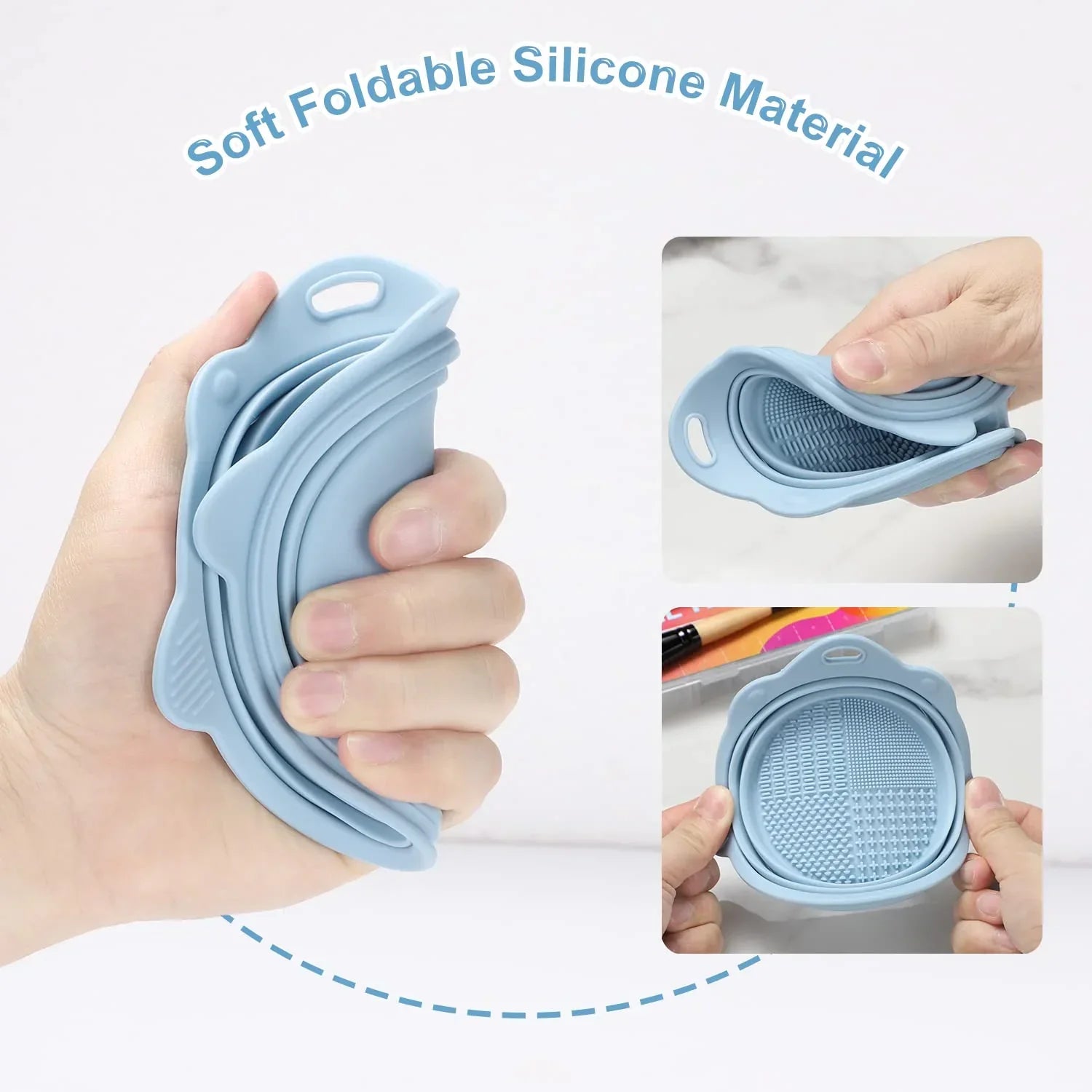 Foldable Silicone Brush Cleaning Bowl-Homelova