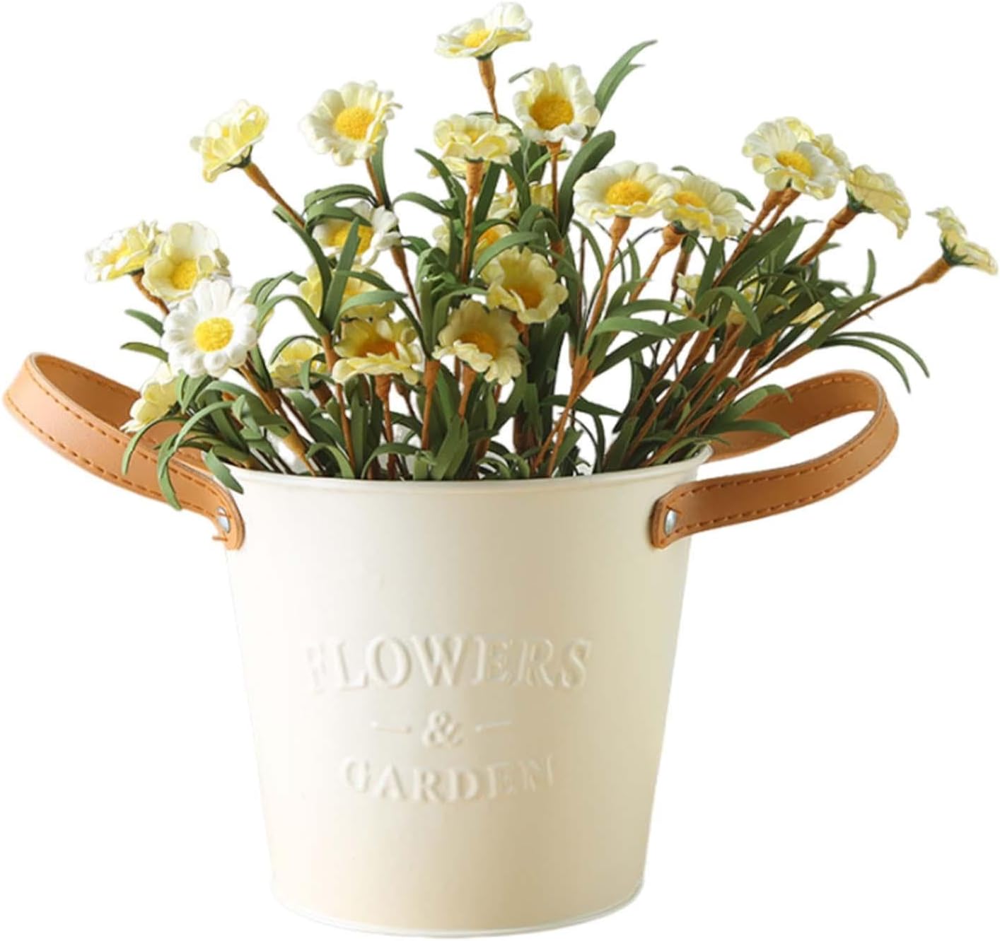 Decorative Plant Pots with Leather Handles - Flower Pots for the Home and Garden-Homelova