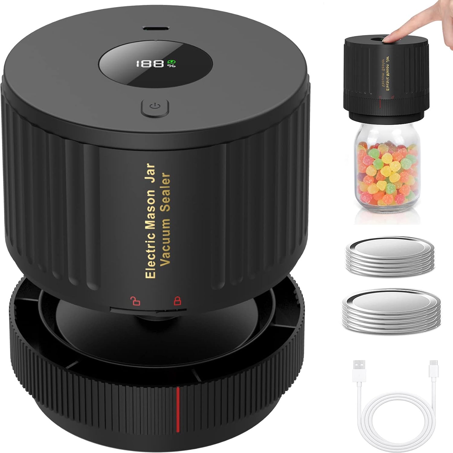 Electric Vacuum Sealer Set For Preserving Jars - Preserve Freshness In No Time-Homelova