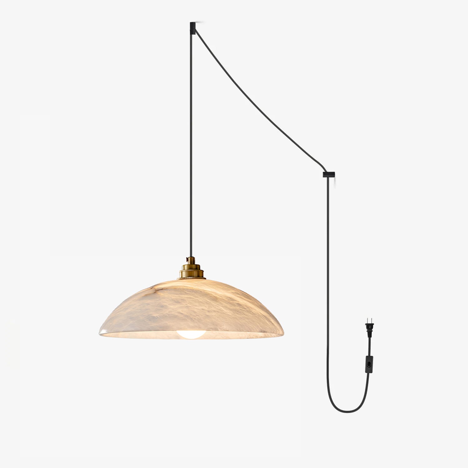 Alabaster Dome Swag Pendant Lamp-Homelova