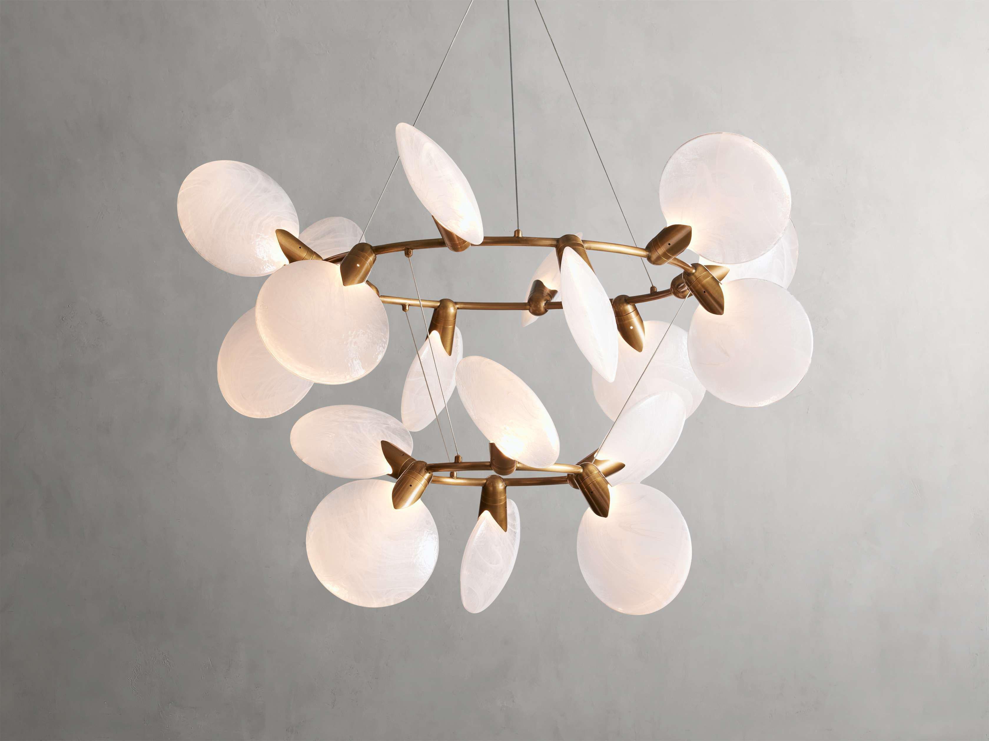 Lyla 2-Tiered Halo Chandelier-Homelova