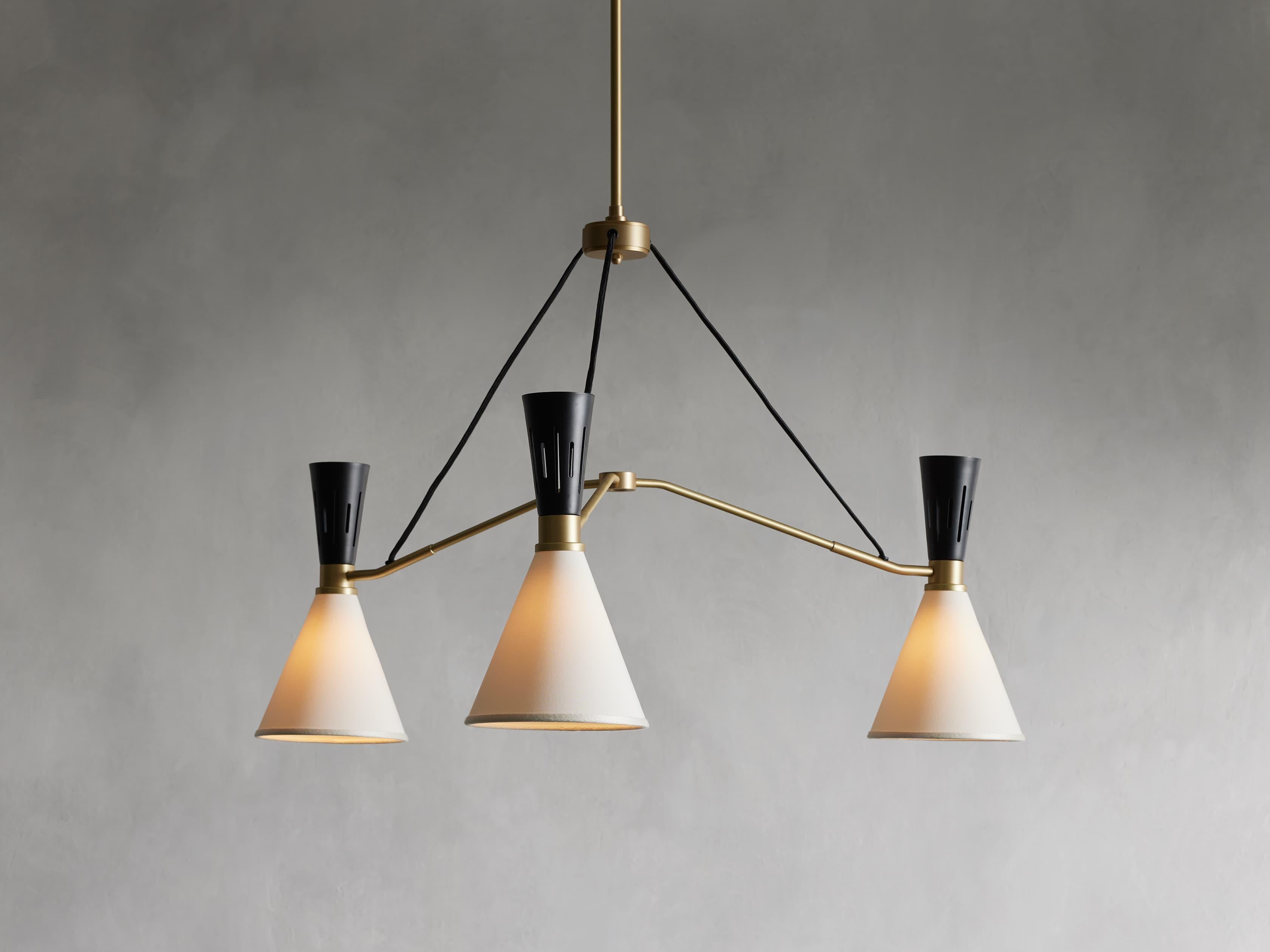 Ramsey 3-Light Round Chandelier-Homelova