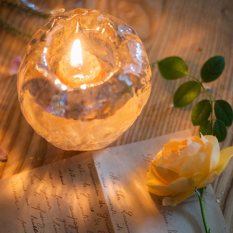Glass Tealight Holder - Decorative Candle Holder Made Of Clear Glass For Cosy Lighting-Homelova