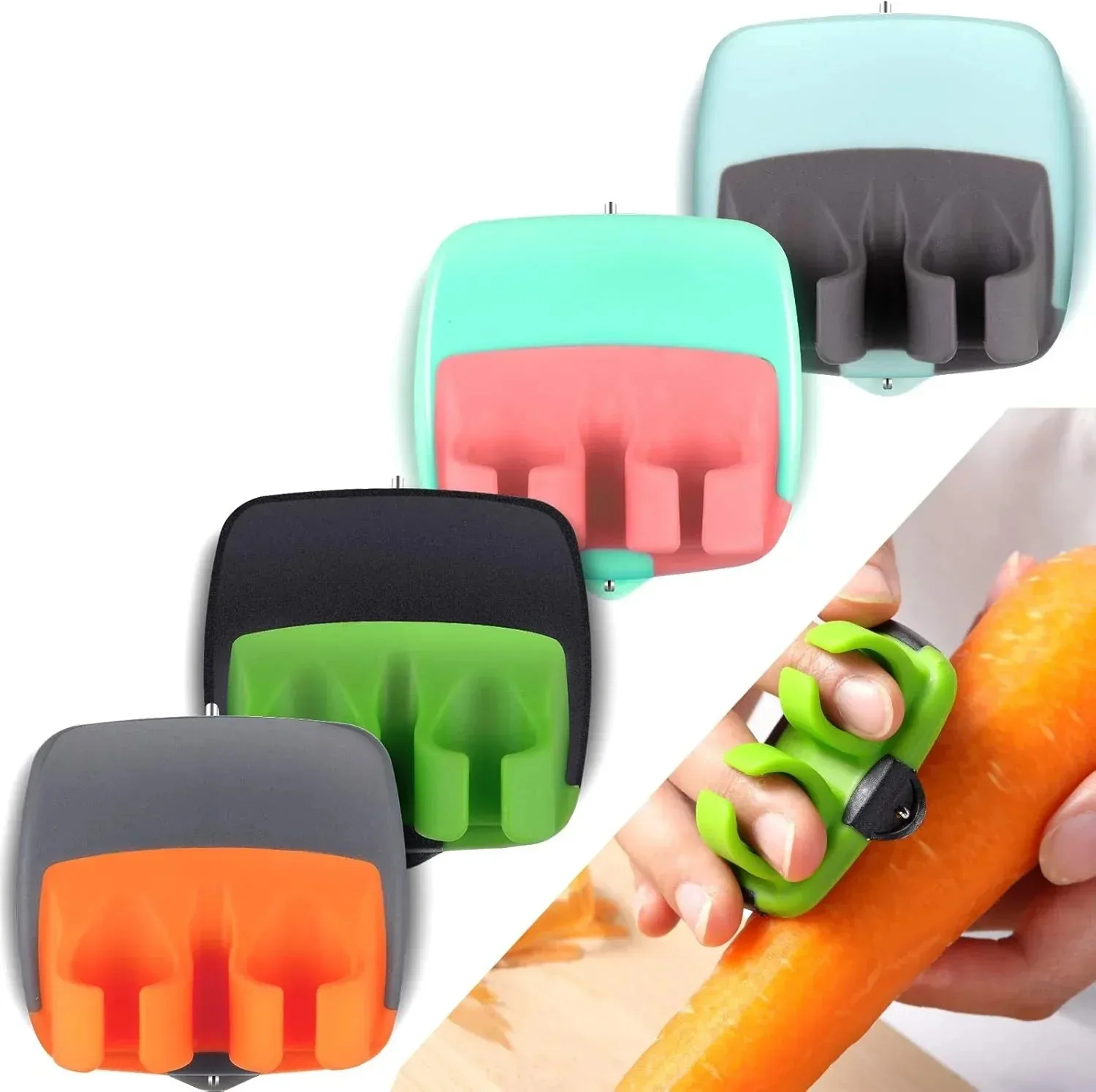 4 - Piece Finger Vegetable Peeler Set-Homelova