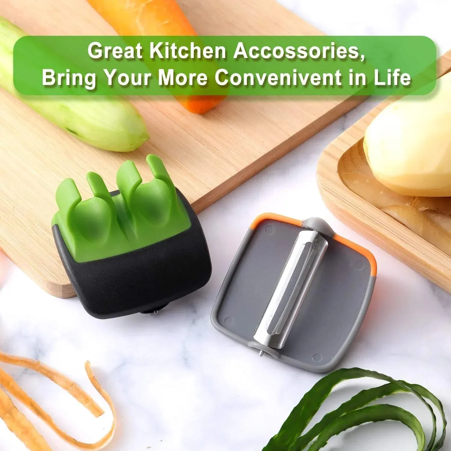 4 - Piece Finger Vegetable Peeler Set-Homelova