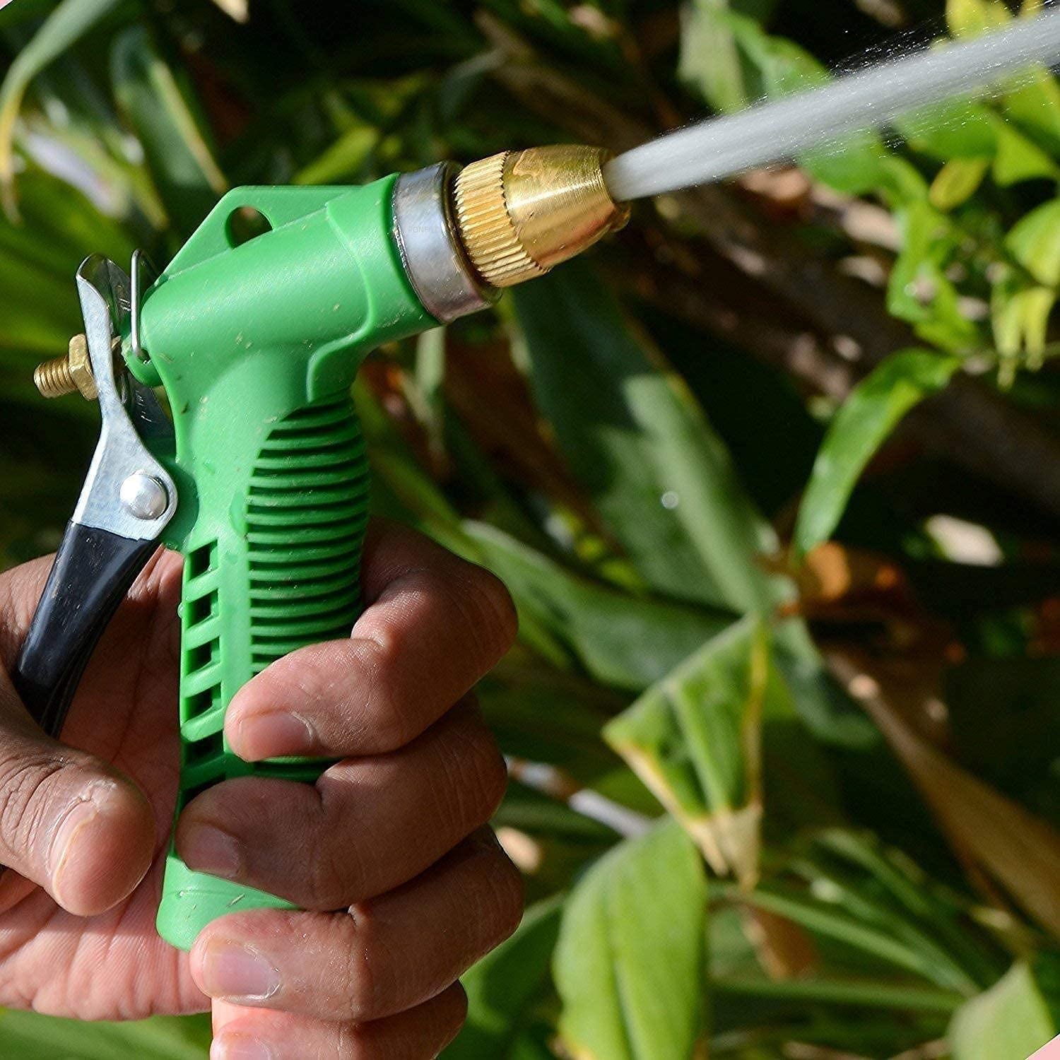 Adjustable High - Pressure Garden Hose Gun with Copper Head-Homelova