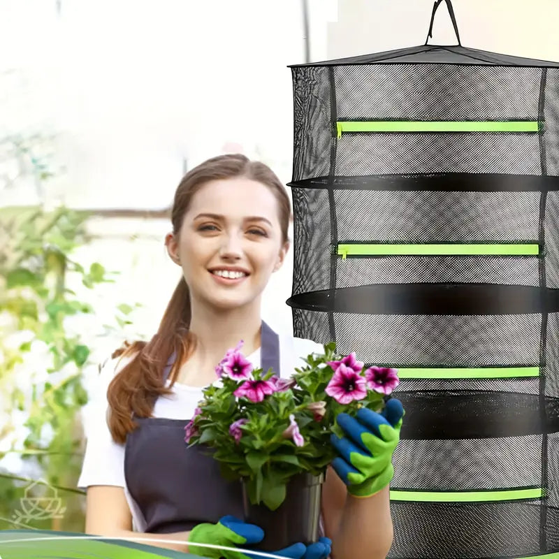 Foldable Drying Basket For Fruit  Vegetables And Herbs - Multi - Level Mesh Shelf For Quick Drying Process-Homelova