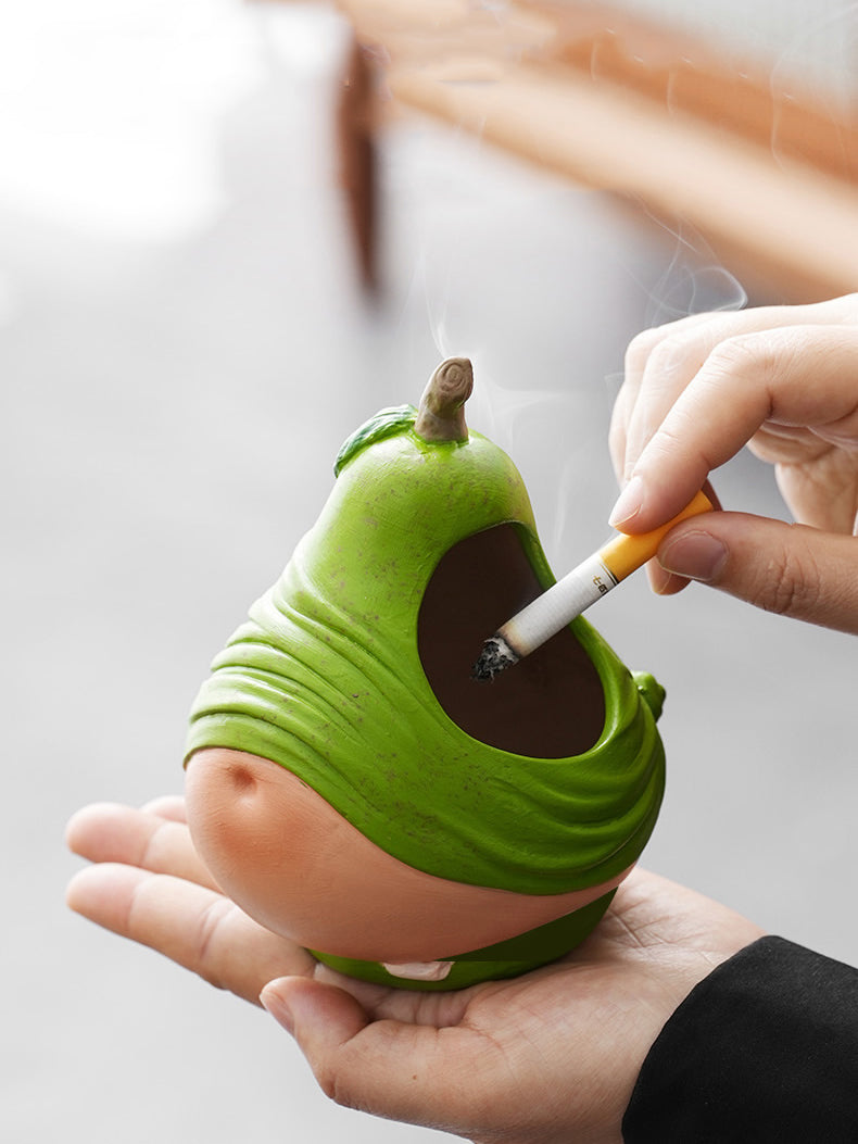 Abstract artistic green pear ashtray, desktop decoration idea-Homelova
